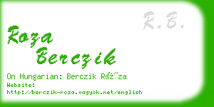 roza berczik business card